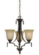 Cal® Lighting & Accessories Dabois Iron 3-Light Golden Chandelier-0