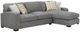 Emerald Home Repose 2-Piece Storm Gray Right-Arm Facing Sectional and Chaise-0