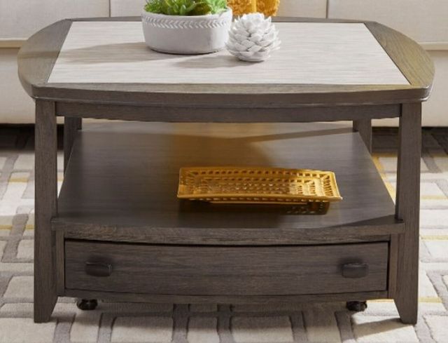 Null Furniture 2217 Pearl Gray Squircle Cocktail Table-0