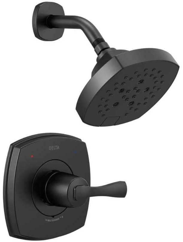 Delta Stryke® 14 Series Matte Black 7" Shower Only-0