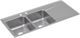 Elkay Lustertone® Classic Lustrous Satin 48" x 22" x 7-5/8" 2-Hole Equal Double Bowl Drop-In Sink with Right Drainboard-0