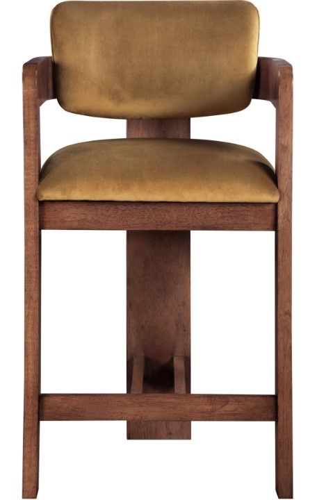 Meridian Furniture Sacha Saddle/Brown Upholstered Counter Stool-1