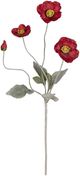 A & B Home Red Faux Poppy Spray-0