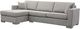 Edgewood Furniture Polo Cream Left-Arm Facing Sectional and Chaise-0