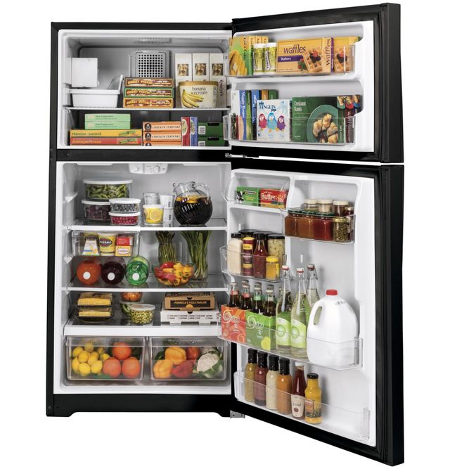 GE® 33" 21.9 Cu. Ft. Black Top Freezer Refrigerator-2