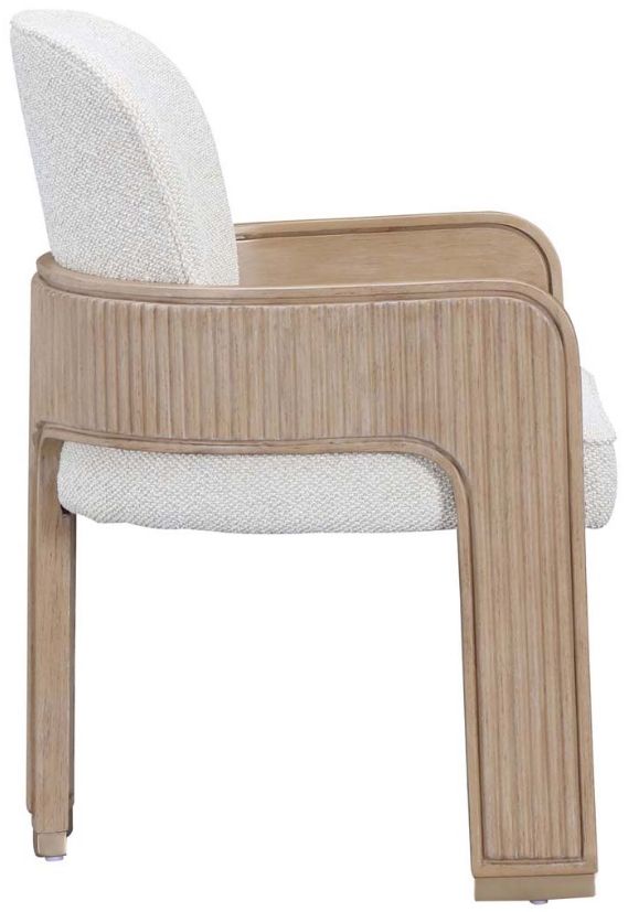 Michael Amini® West Kensington Sea Salt Caramel Dining Arm Chair-2