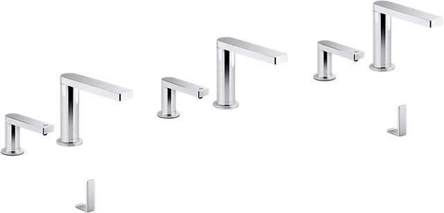 KOHLER® Composed® 6-Piece Polished Chrome Touchless Lavatory Faucet and Soap Dispenser Set for Constellation™ Lavatory System-0