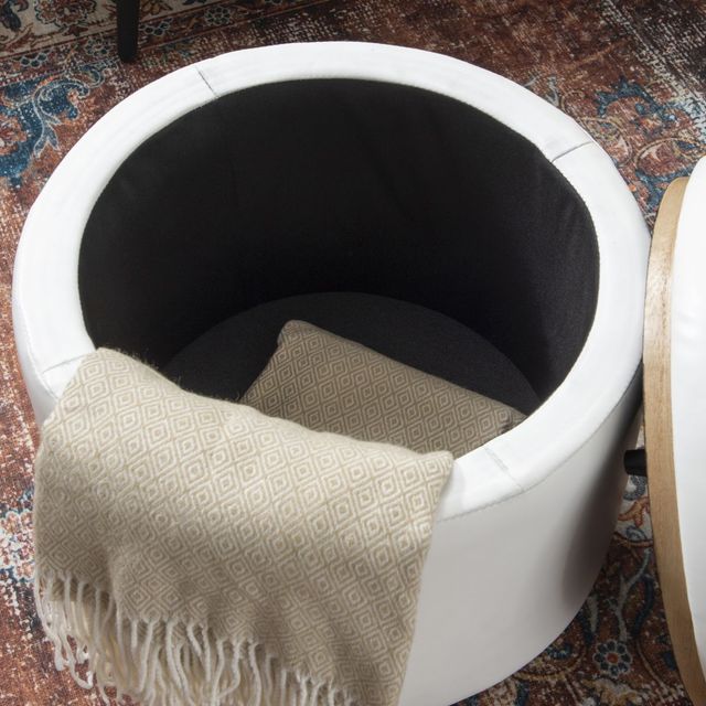 Linon Blanche White Storage Ottoman-3