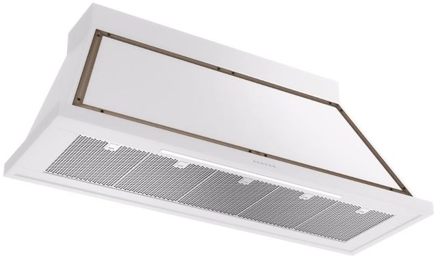 Ilve® Nostalgie II Noblesse 60" White Wall Mounted Range Hood with Burnished Trim-1