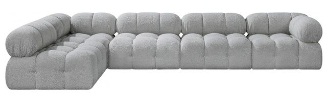 Meridian Furniture Ames 5-Piece Grey Boucle Sectional-1