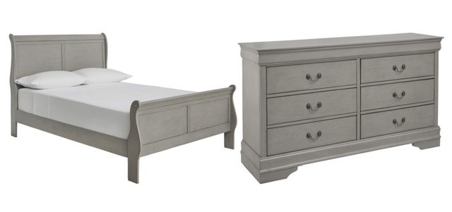 Signature Design by Ashley® Kordasky 2-Piece Gray Full Sleigh Bed Set-0