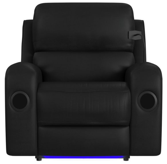 Elements International Euphora Black Power Glider Recliner-3