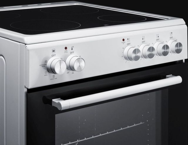 Summit® 23" White Freestanding Electric Range -1