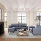 TOV Furniture Cave Navy Tweed Loveseat-1