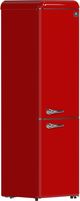 FORNO® Storico Alta Qualita 22" 9 Cu. Ft. Red Retro Counter Depth Bottom Freezer Refrigerator with Silver Handle-2