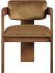 Meridian Furniture Sacha Saddle/Walnut Velvet Dining Chair-1