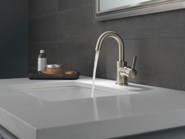 Peerless Precept® Brushed Nickel Single Handle Centerset Lavatory Faucet-1