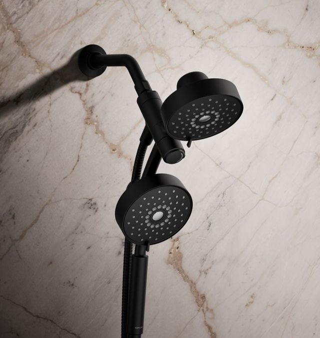 KOHLER® Purist® Matte Black 2.5 GPM 2-in-1 Multifunction Shower Combo Kit-1