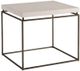 Universal Explore Home™ Modern Farmhouse Preston White Rustic Oak End Table with Pepper Base-0