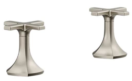 KOHLER® Occasion® Vibrant Brushed Nickel Cross Bathroom Sink Faucet Handles-0