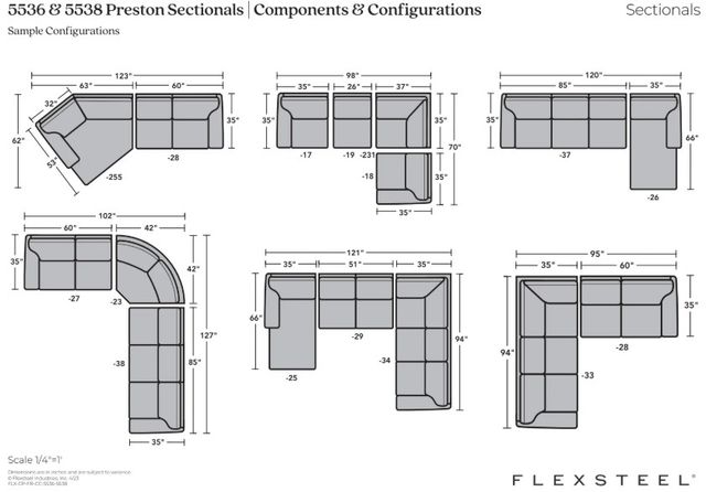 Flexsteel® Customizable Preston 2-Piece Modular Sectional-3