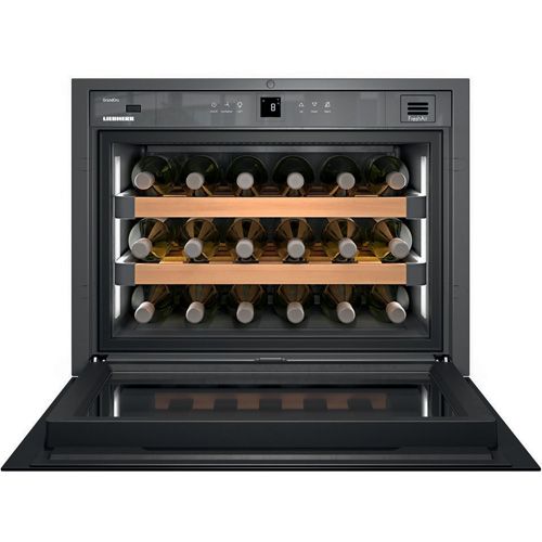 Liebherr 22" 1.6 Cu. Ft. Black Built-In Wine Cooler-1