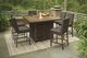 Signature Design by Ashley® Paradise Trail 5-Piece Medium Brown Outdoor Aluminum/Resin Wicker Counter Dining Table Set-4
