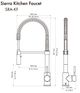 ZLINE Autograph Edition Brushed Nickel/Champagne Bronze Sierra Pull Down Spring Single Handle Kitchen Faucet-3