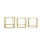 A & B Home 3-Piece Gold Glass Box Set-3