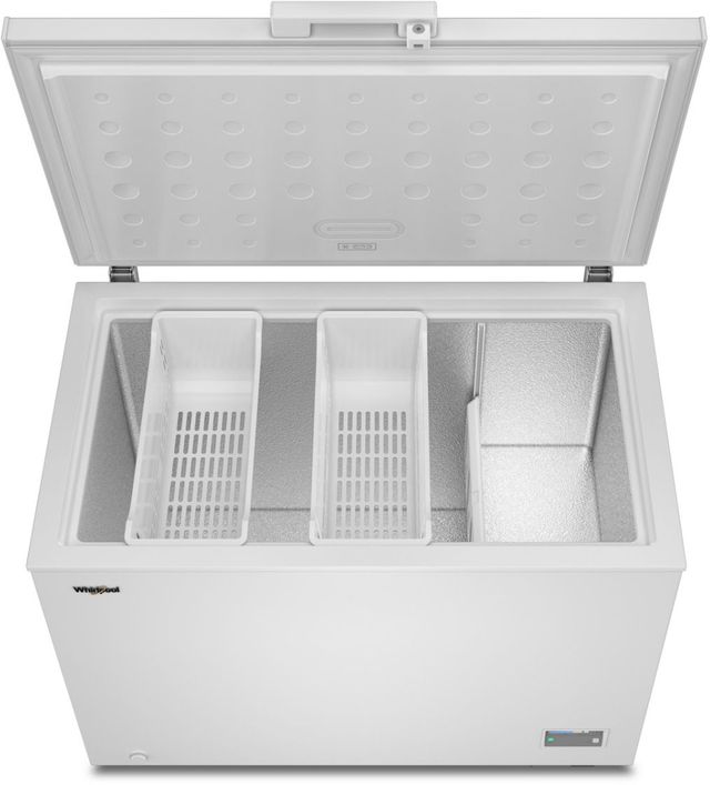 Whirlpool® 11 Cu. Ft. White Chest Freezer with 2 Storage Basket-1