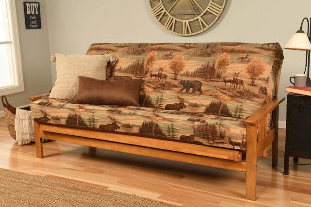 Kodiak Furniture Monterey Canadian/Butternut Full Futon with Mattress-1