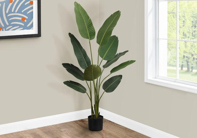 Monarch Specialties Inc. Green/Black 60" Artificial Potted Bird Of Paradise Tree-3