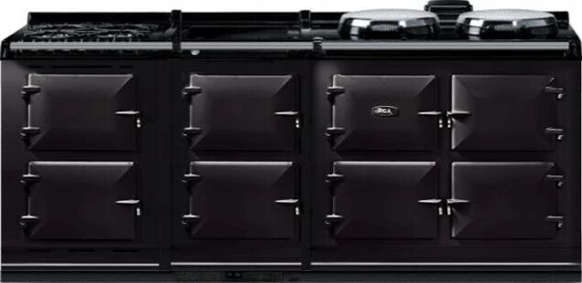 AGA™ eR7 Classic Cast Iron 83" Gloss Black Pro Style Dual Fuel Range-0