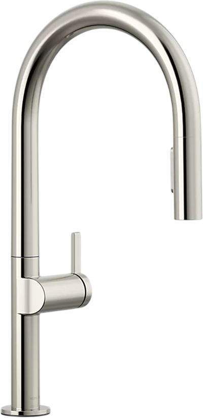 KOHLER® Components® Vibrant Polished Nickel Pull-Down Kitchen Sink Faucet with 2-Function Sprayhead-0