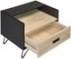 ACME Furniture Melkree Oak Accent Side Table with Black Base-3