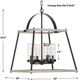 Uttermost® Edgecomb Faux Beechwood/Matte Black 4-Light Indoor-Outdoor Pendant-2