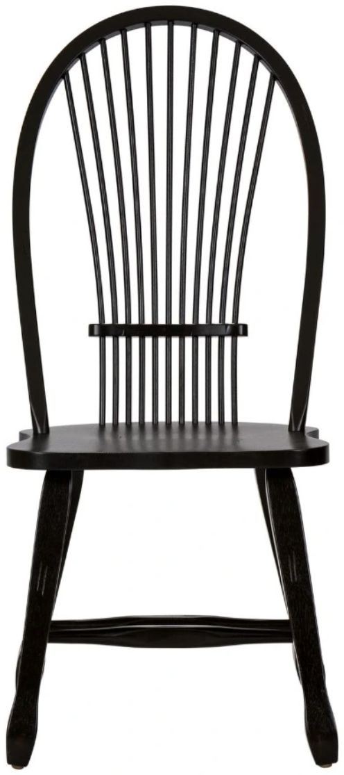 Liberty Furniture Treasures Rustic Black Sheaf Back Side Chair-2