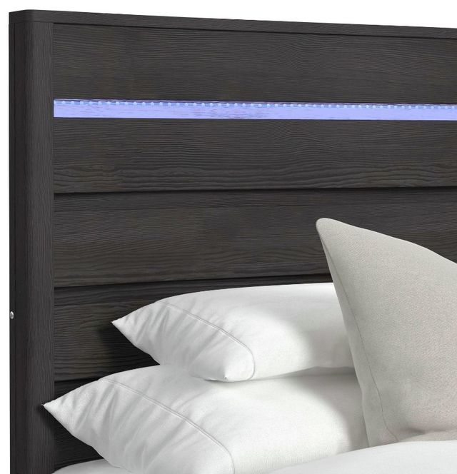 Elements International Tobias Black Queen Panel Bed-2