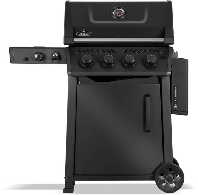 Napoleon Freestyle™ PRO 425 4-Burner Matte Black Freestanding Natural Gas Grill with Infrared Side Burner-2