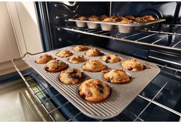 Slide-in range with air fry feature