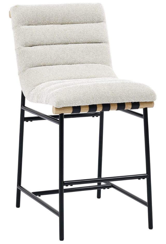 Steve Silver Co. Nicco 2-Piece Black-Eggshell Counter Stool-3