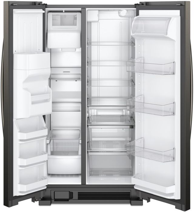 Whirlpool® 33" 21.4 Cu. Ft. Black Stainless Side-by-Side Refrigerator-1