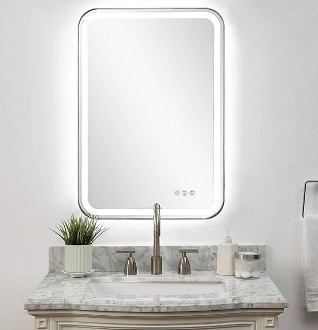 Uttermost® Crofton Nickel Lighted Vanity Mirror-1