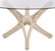 Century® Curate Long Beach Glass Top Dining Table with Rattan Base-1
