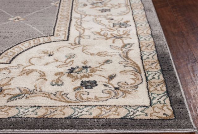 KAS Rugs Avalon Grey/Ivory Courtyard 5'x8' Rug-1