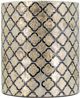 A & B Home Black/Cream Round Accent Stool -1
