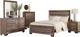 Coaster® Kauffman Washed Taupe California King Headboard and Footboard-3