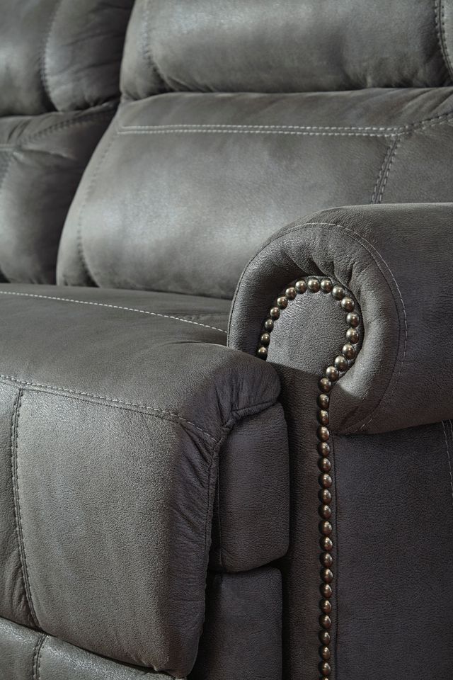 Signature Design by Ashley® Austere Gray Manual Double Reclining Loveseat-2