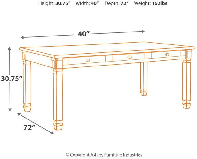 Signature Design by Ashley® Bolanburg Weathered Gray Rectangular Dining Table with Antique White Legs-2