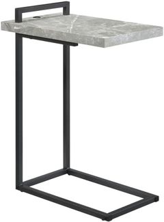 Coaster® Maxwell Grey Faux Marble Accent Table with Gunmetal Base
